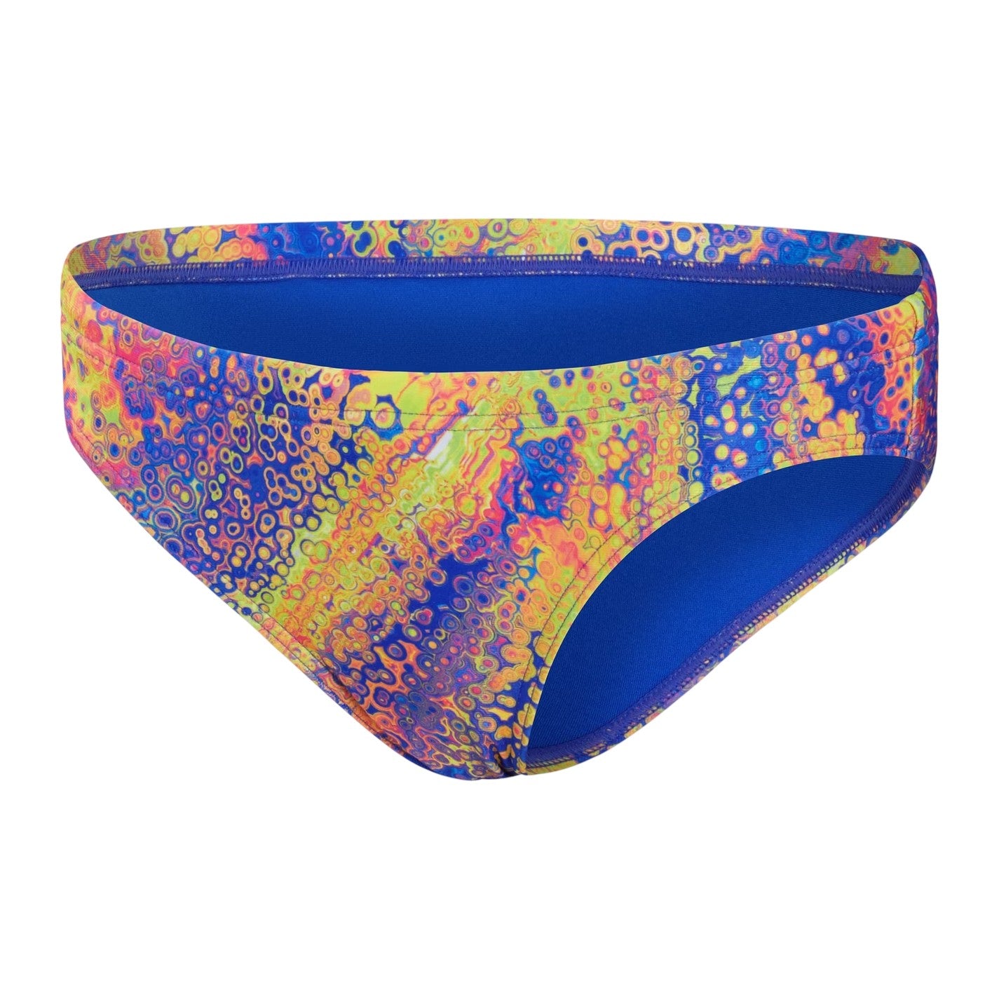 Pink-Yellow - Front - Speedo Mens Psychedelic All-Over Print Swim Briefs
