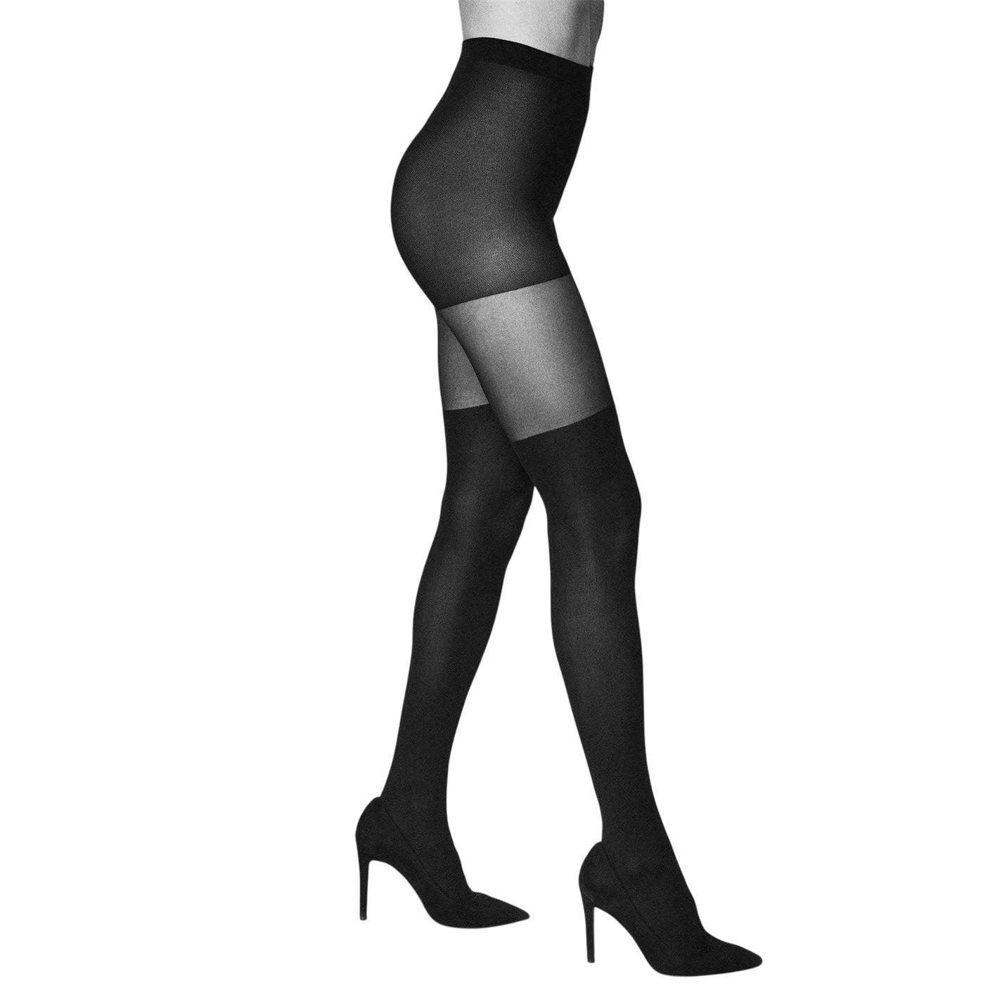 Black - Back - Vero Moda Womens-Ladies Patterned Tights
