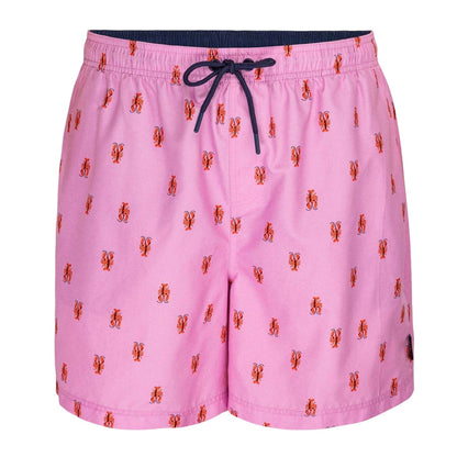 Pink - Front - Hot Tuna Mens Floral Swim Shorts