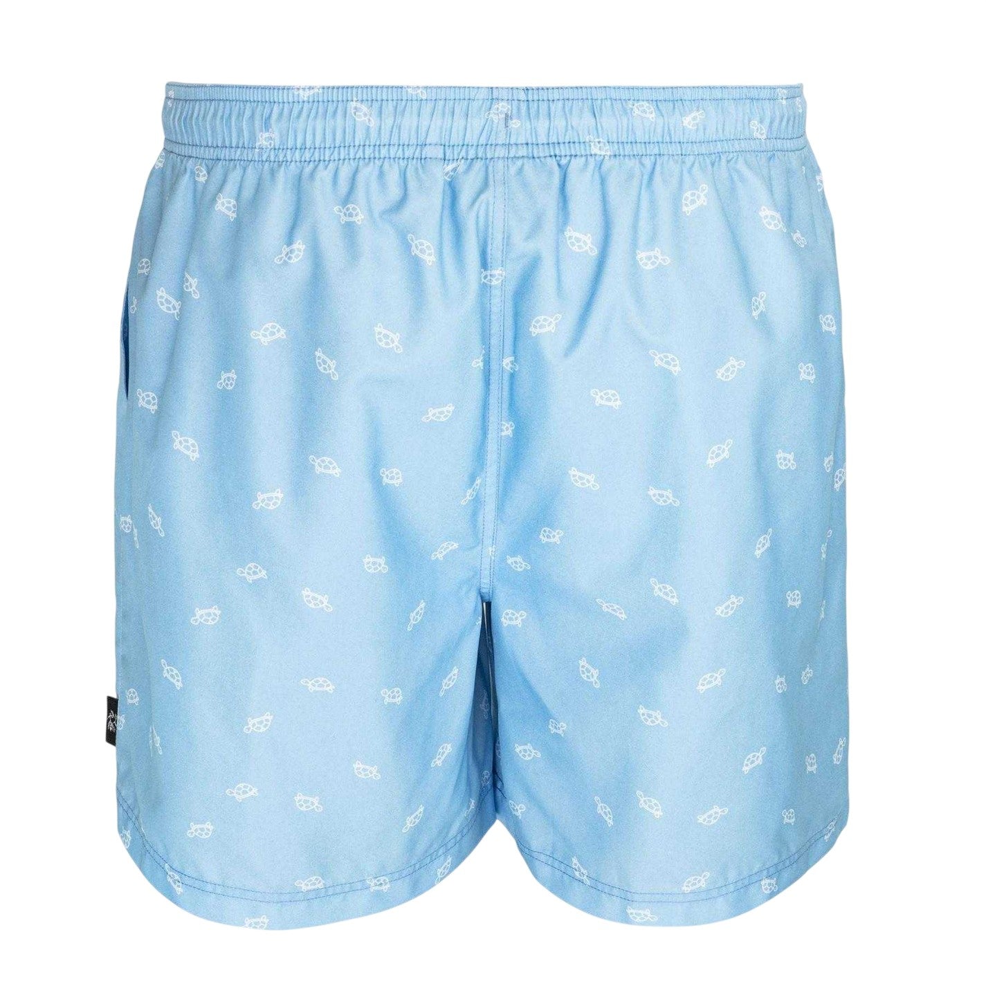Blue - Back - Hot Tuna Mens Floral Swim Shorts