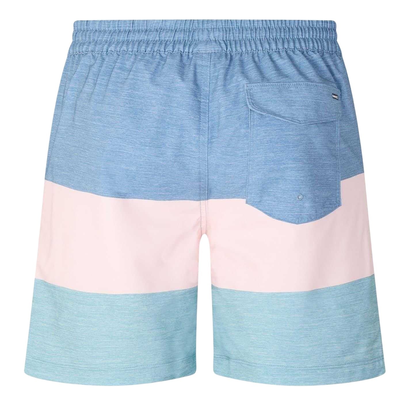 Abuba Blue - Back - Hurley Mens Colour Block Relaxed Fit Swim Shorts