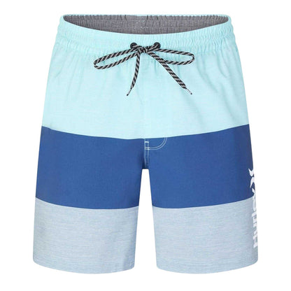 Light Blue - Front - Hurley Mens Colour Block Relaxed Fit Swim Shorts
