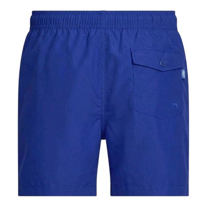 Blue - Back - Calvin Klein Mens Tape Swim Shorts