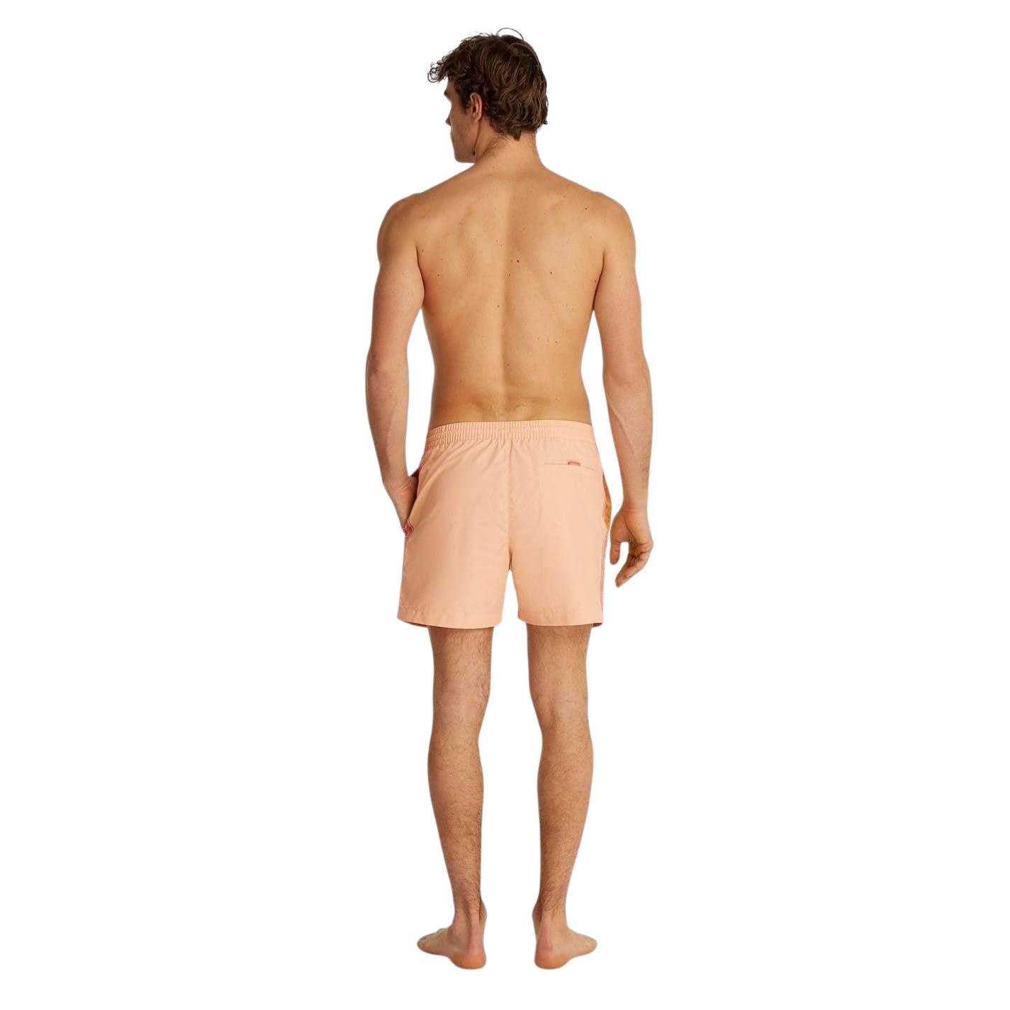 Cream - Back - Calvin Klein Mens Tape Swim Shorts