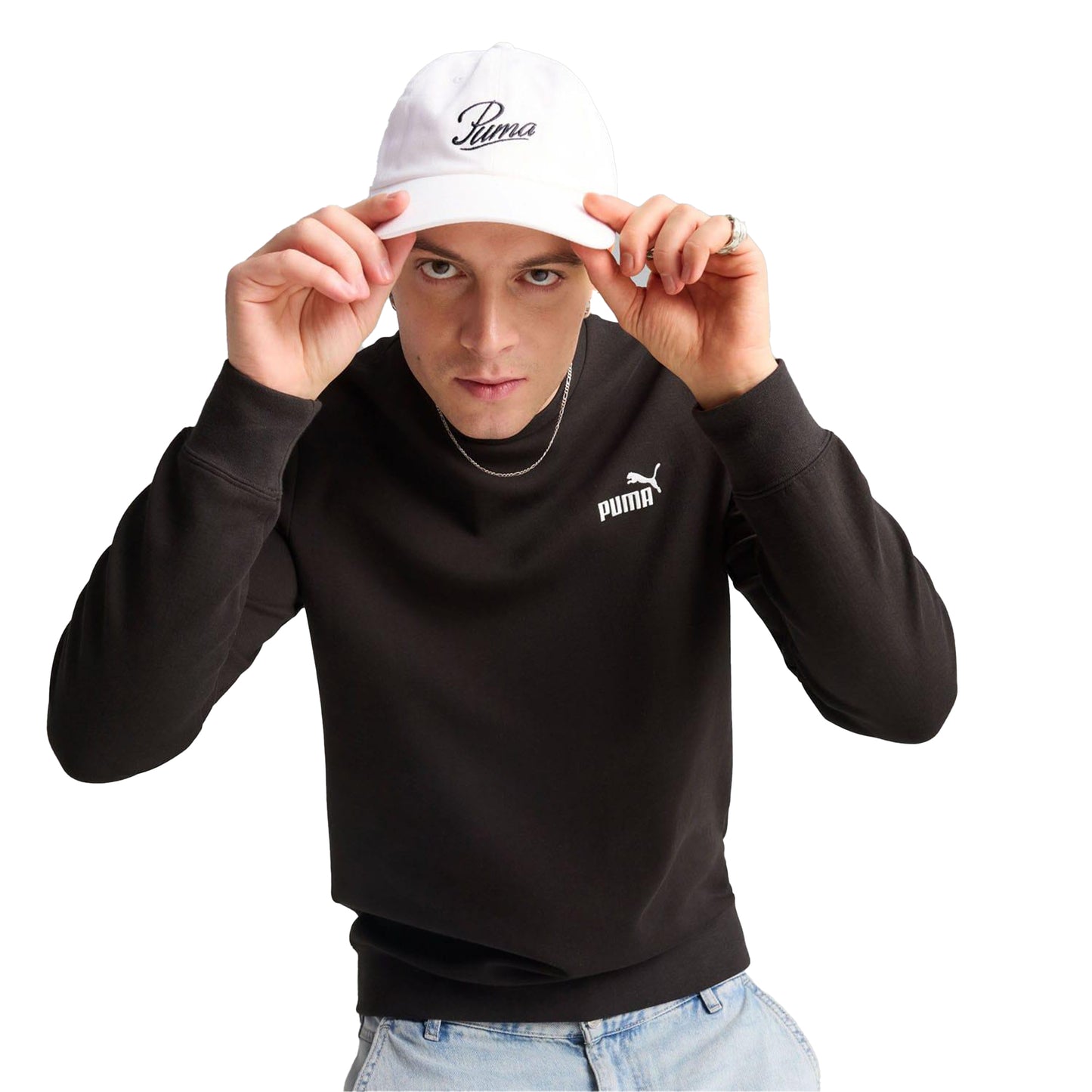 White - Side - Puma Unisex Adult Essential Logo Baseball Cap