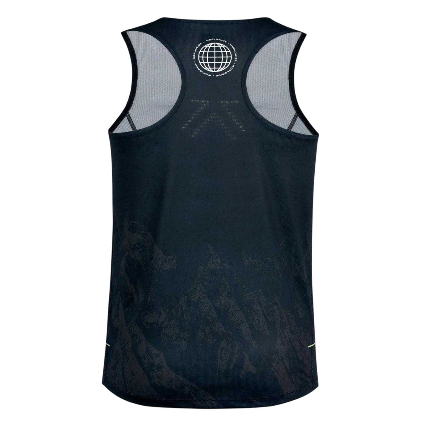 Black - Back - Karrimor Mens Performance Back Print Vest Top