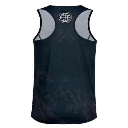 Black - Back - Karrimor Mens Performance Back Print Vest Top