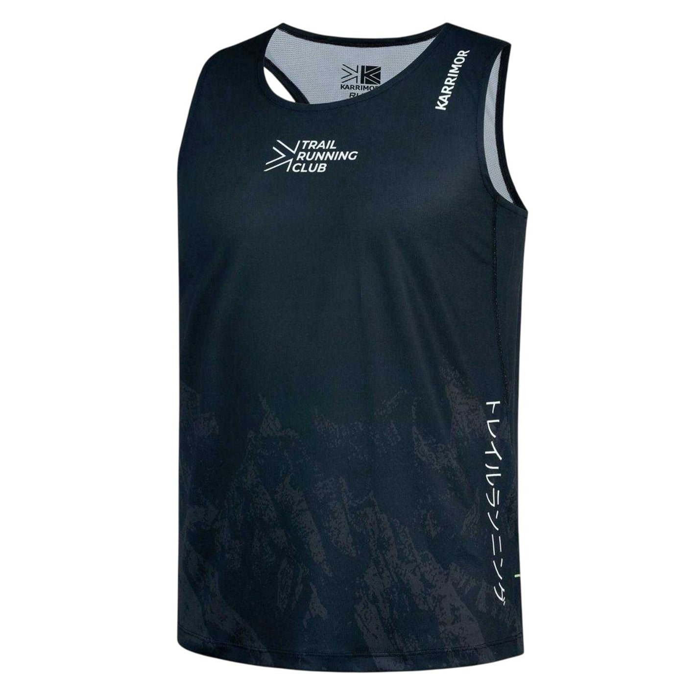 Black - Side - Karrimor Mens Performance Back Print Vest Top