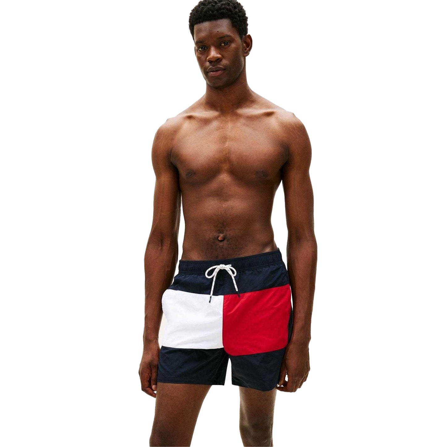 Desert Sky - Side - Tommy Hilfiger Mens Archive Colour Block Swim Shorts