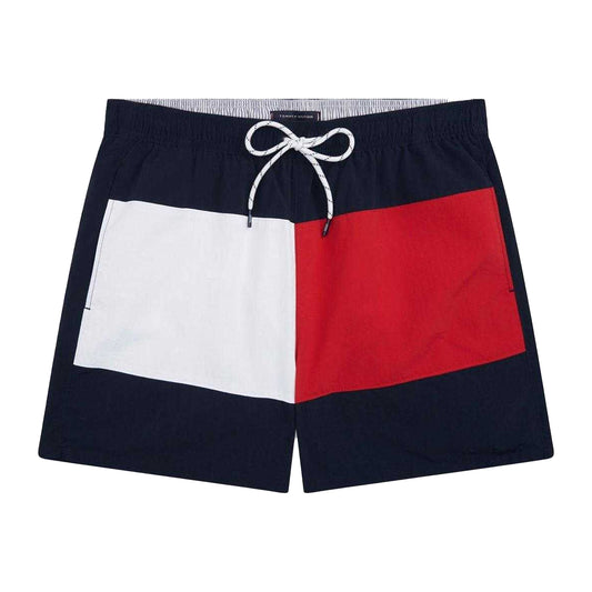 Desert Sky - Front - Tommy Hilfiger Mens Archive Colour Block Swim Shorts