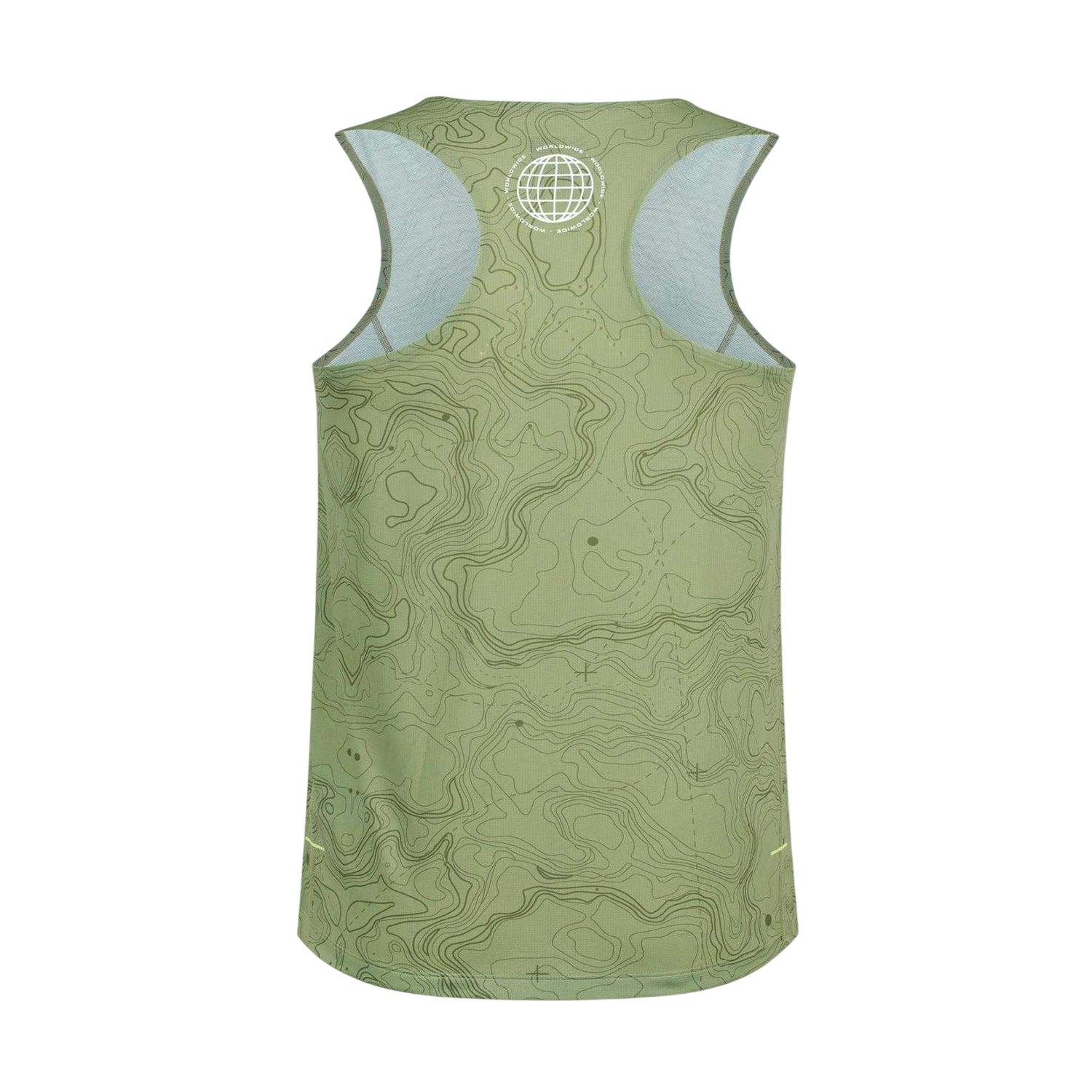 Olive - Back - Karrimor Mens Performance Trail Printed Vest Top