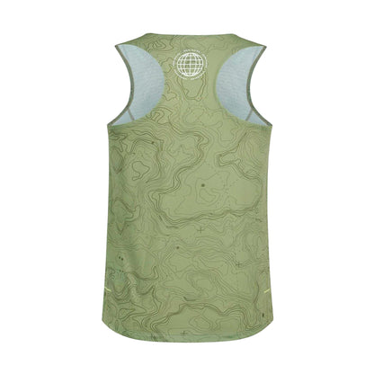 Olive - Back - Karrimor Mens Performance Trail Printed Vest Top