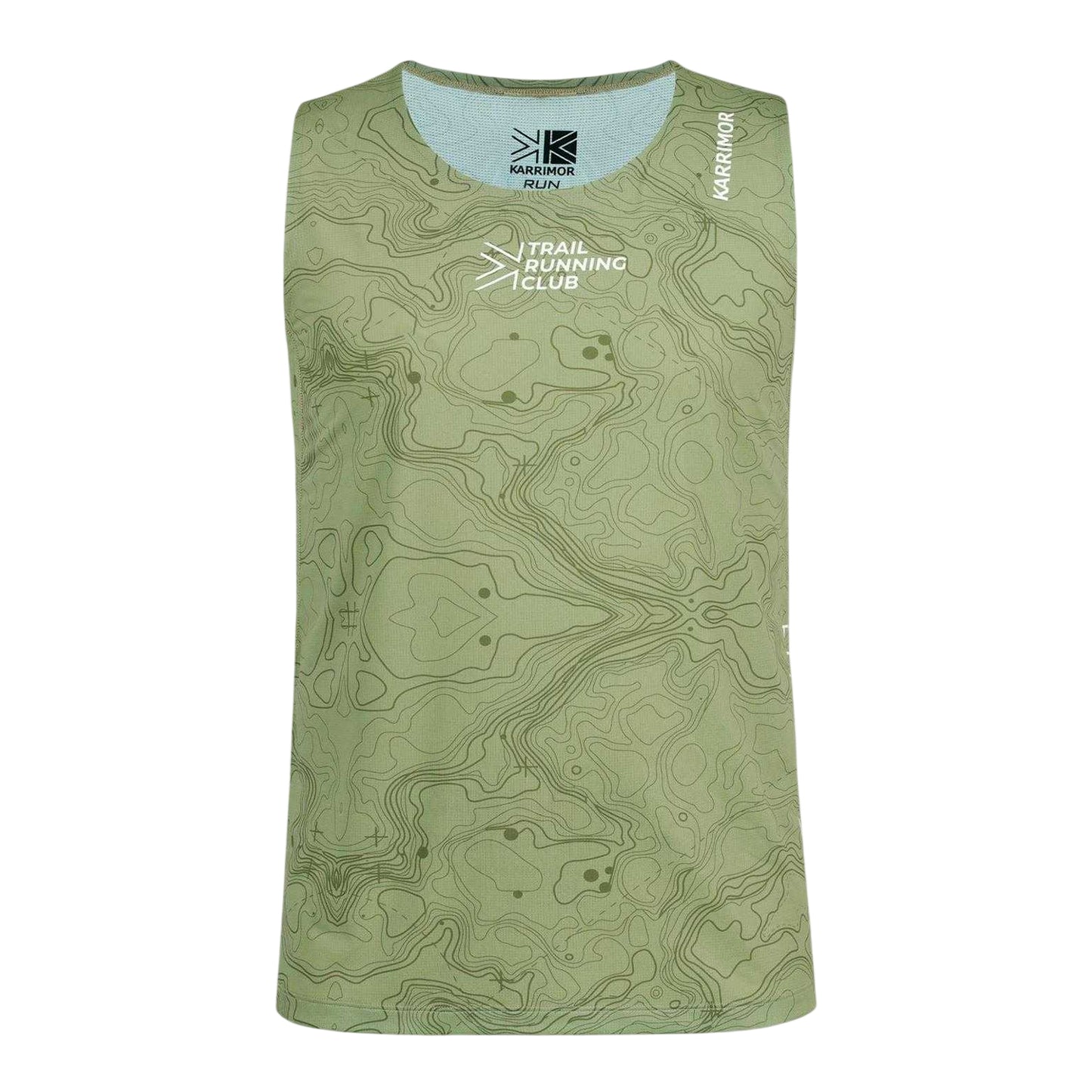 Olive - Front - Karrimor Mens Performance Trail Printed Vest Top