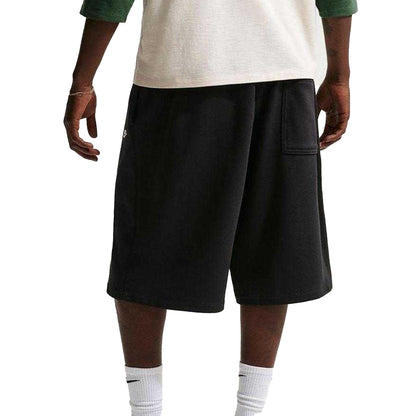 Black - Back - Nike Mens Fleece Club Oversized Shorts