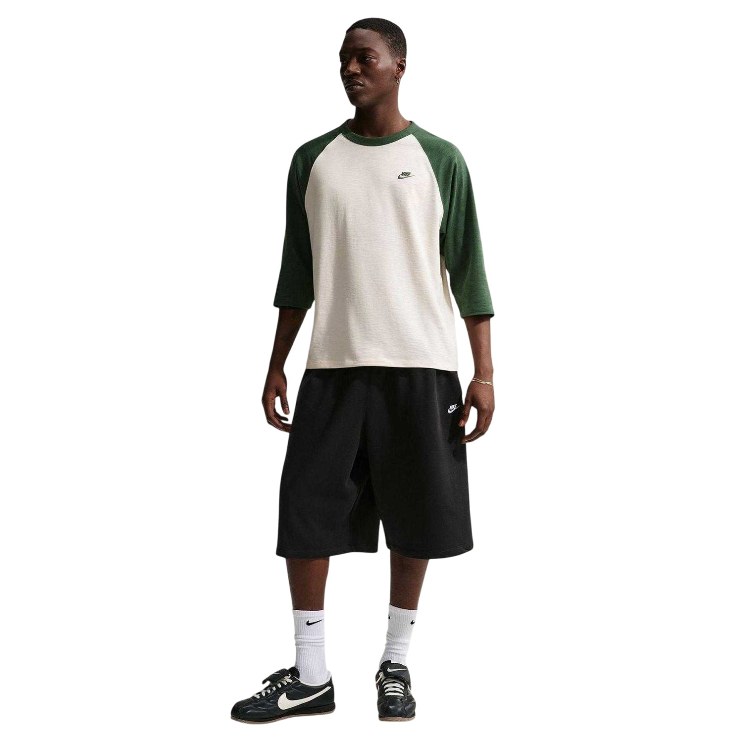Black - Lifestyle - Nike Mens Fleece Club Oversized Shorts
