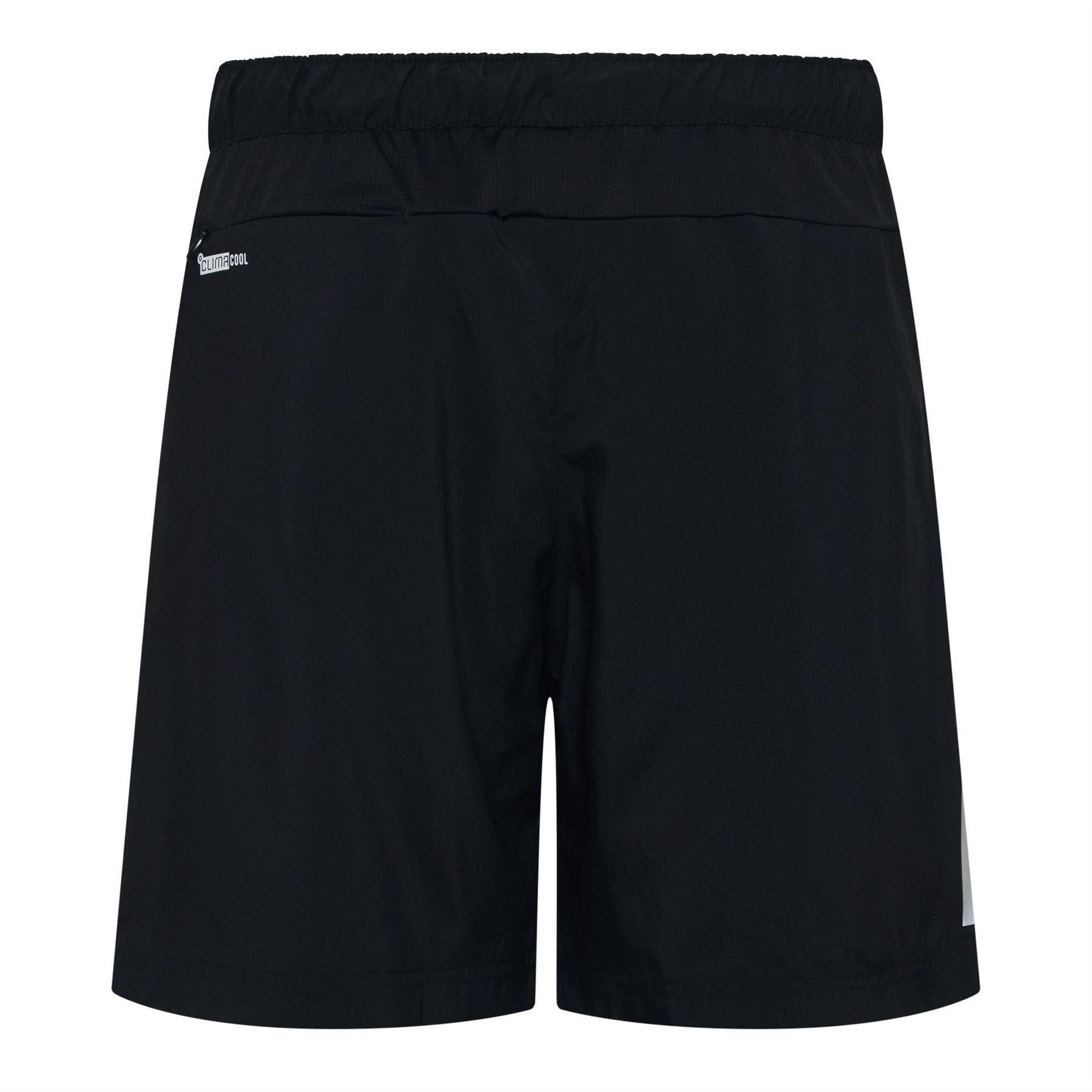 Black - Back - Adidas Mens 3 Stripes Shorts