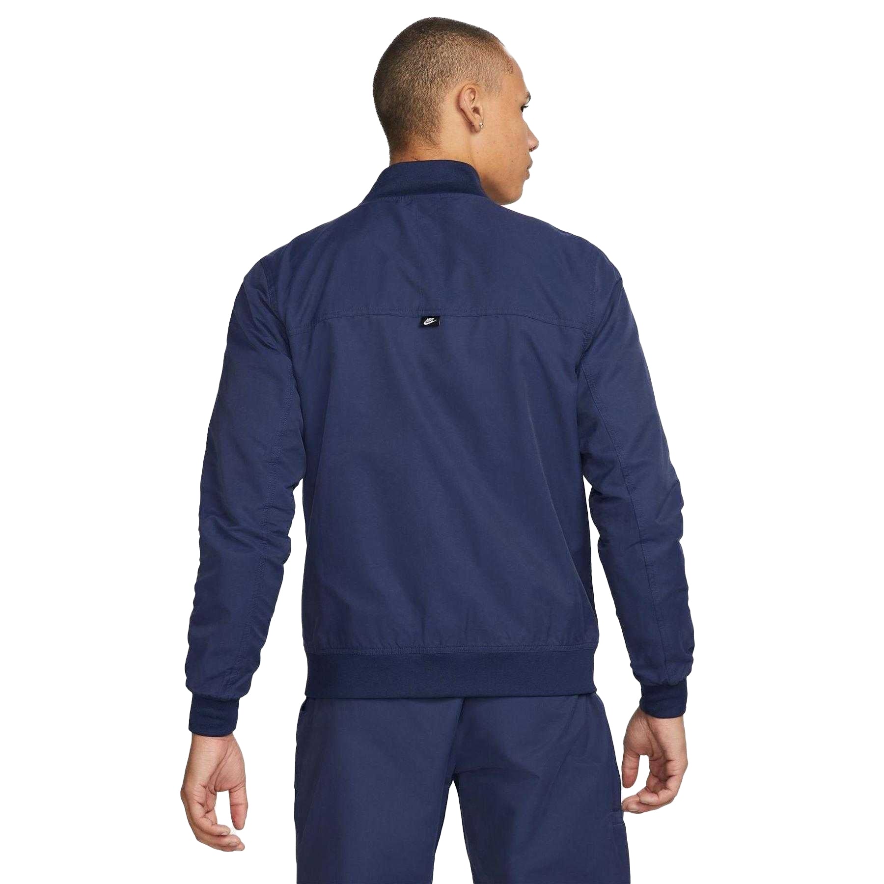 Midnight Navy-White - Back - Nike Mens Club Woven Jacket