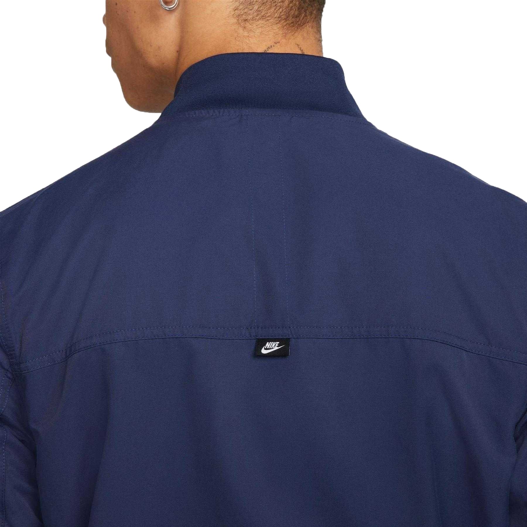 Midnight Navy-White - Side - Nike Mens Club Woven Jacket