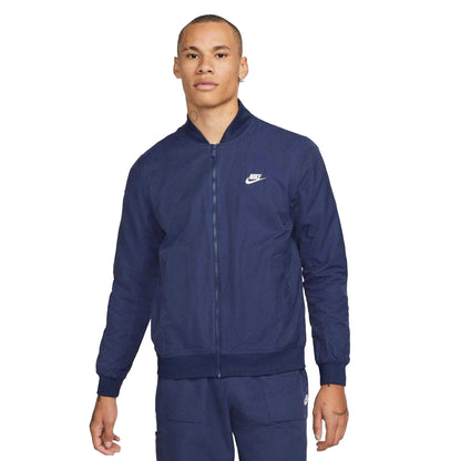 Midnight Navy-White - Front - Nike Mens Club Woven Jacket