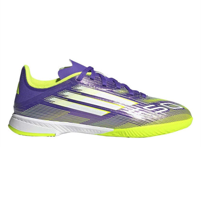 Purple Rush - Front - Adidas Womens-Ladies F50 3 Stripes Indoor Football Trainers