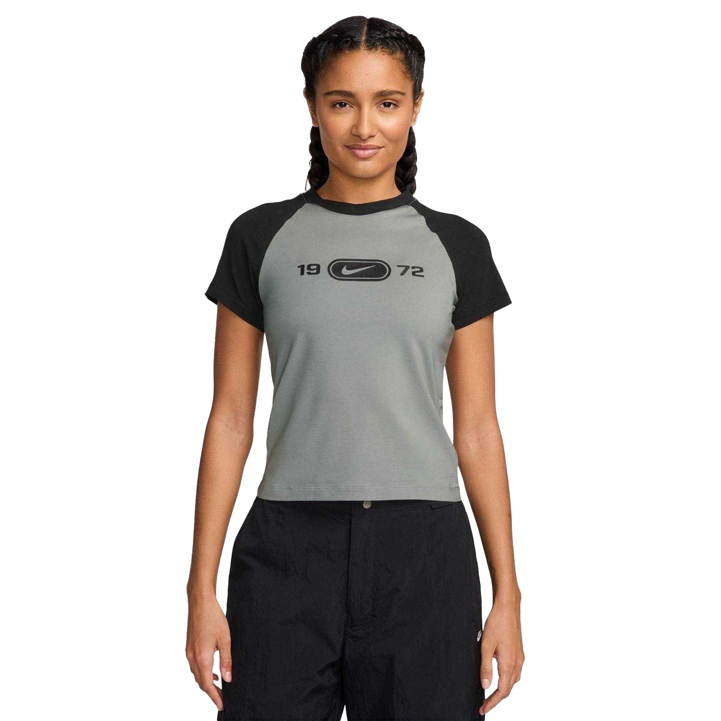 Light Smoke Grey - Front - Nike Womens-Ladies NSW T-Shirt
