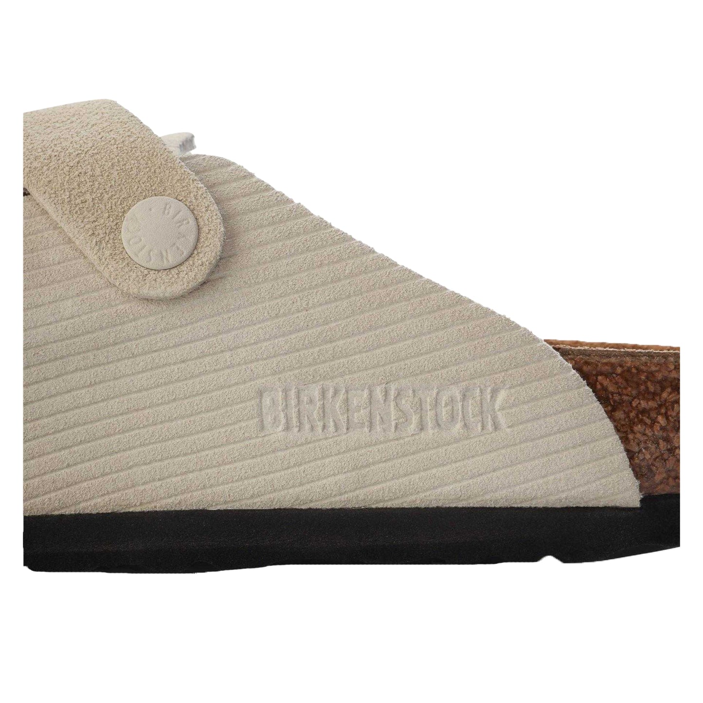 White - Pack Shot - Birkenstock Womens-Ladies Boston Sandals