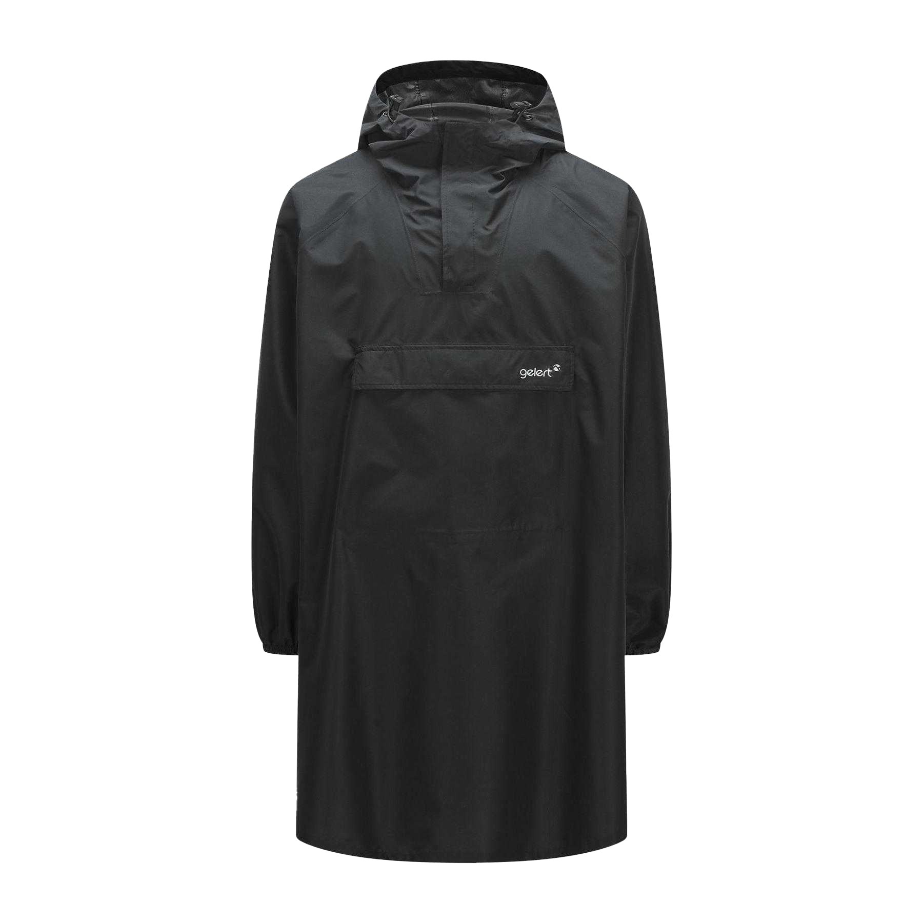 Black - Front - Gelert Mens Hooded Waterproof Long Length Poncho