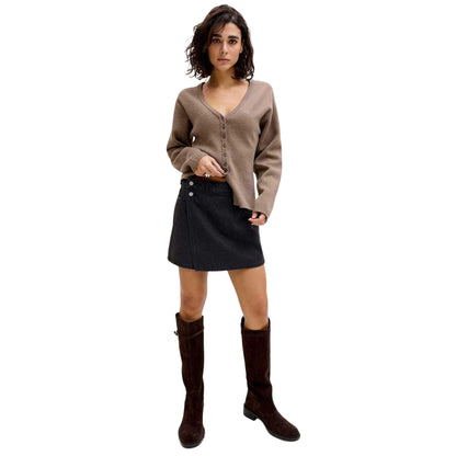 Black Denim - Lifestyle - JJXX Womens-Ladies Greta Denim High Waist Mini Skirt