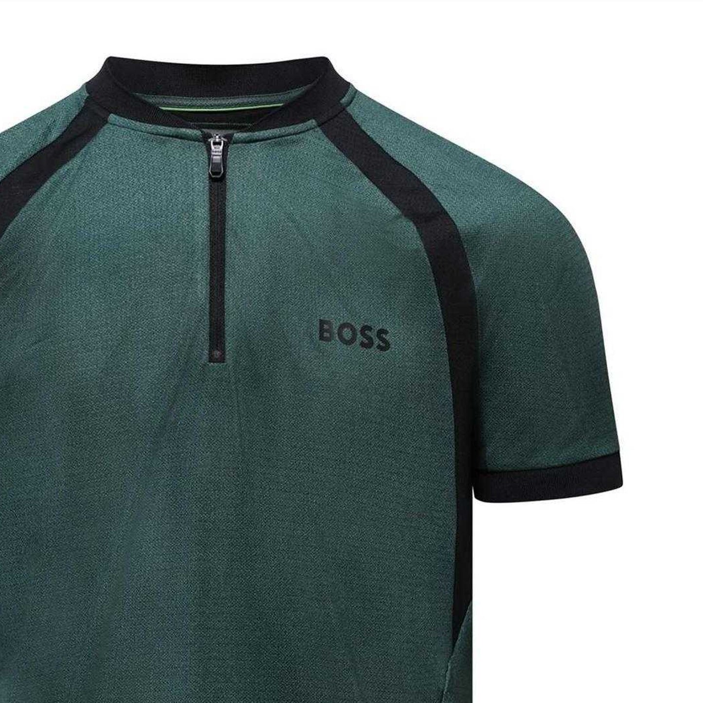 Green - Side - Boss Mens PL_TOC Matchball Jersey Slim Polo Shirt