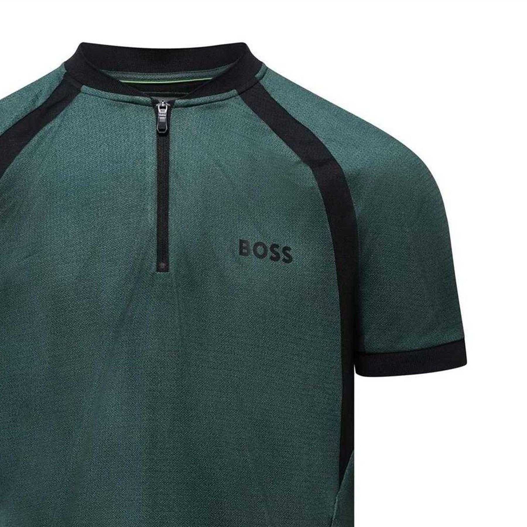 Green - Side - Boss Mens PL_TOC Matchball Jersey Slim Polo Shirt