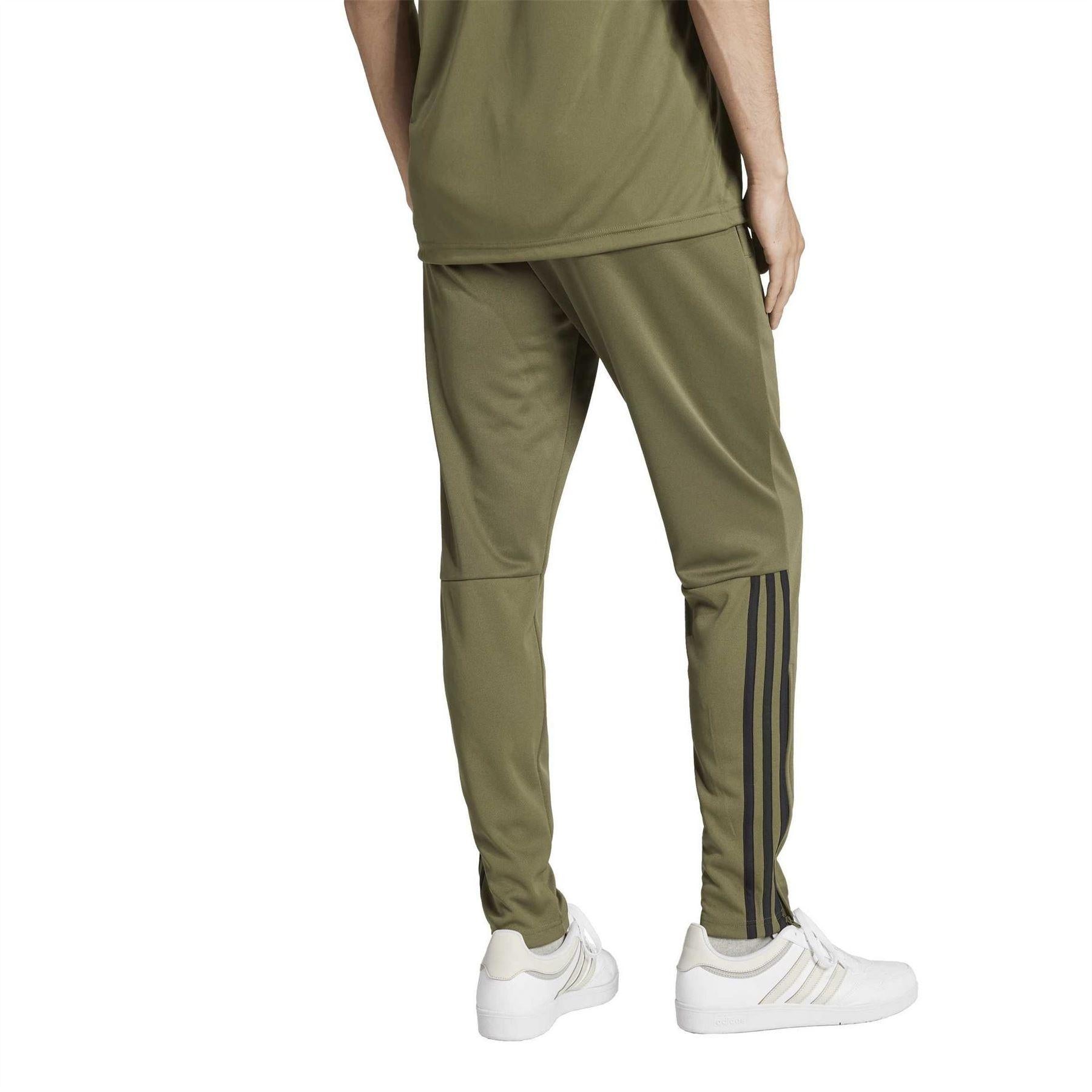 Olive Strata - Back - Adidas Mens Sereno Aeroready Tracksuit Bottoms