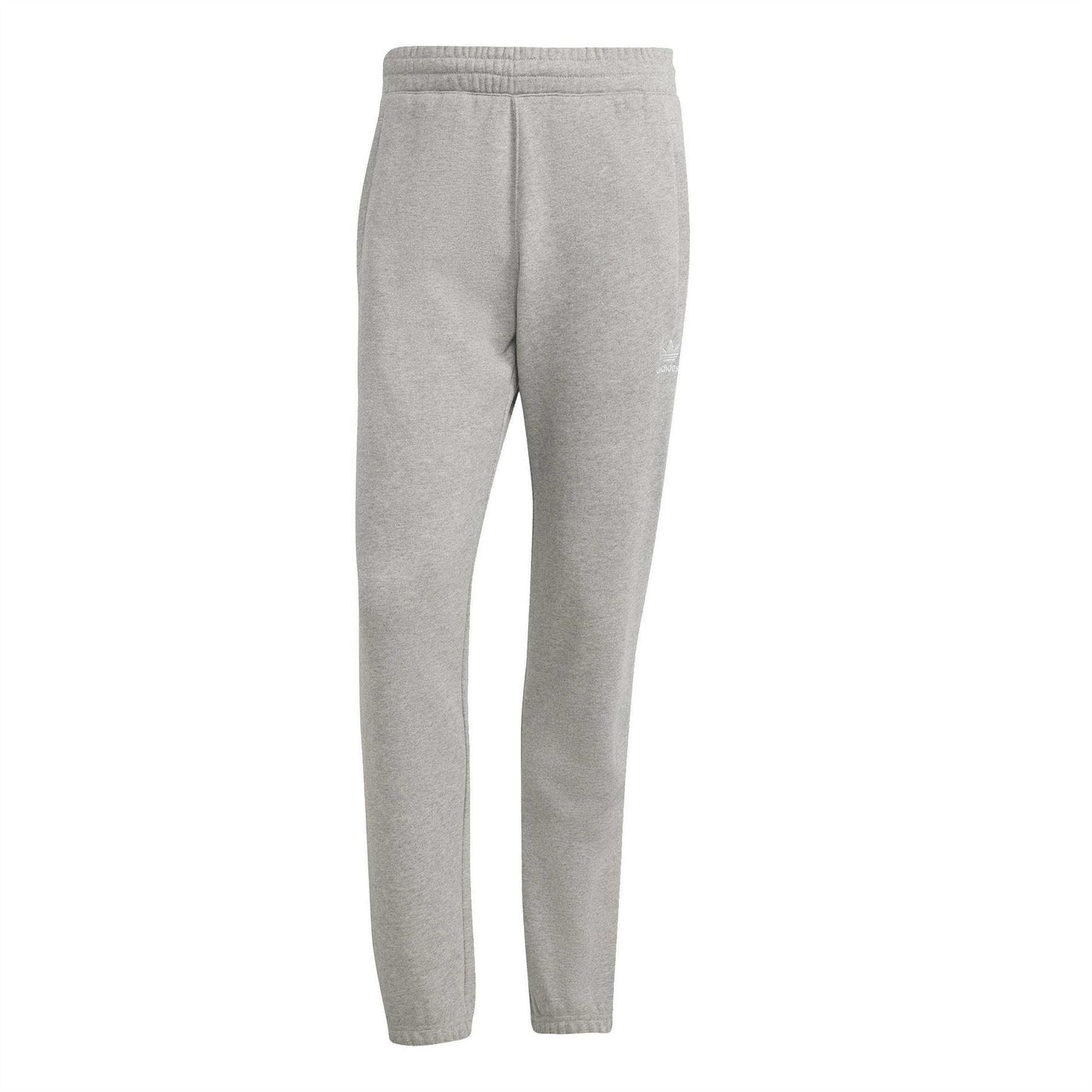 Medium Grey - Front - Adidas Mens Trefoil Essentials Heather Joggers