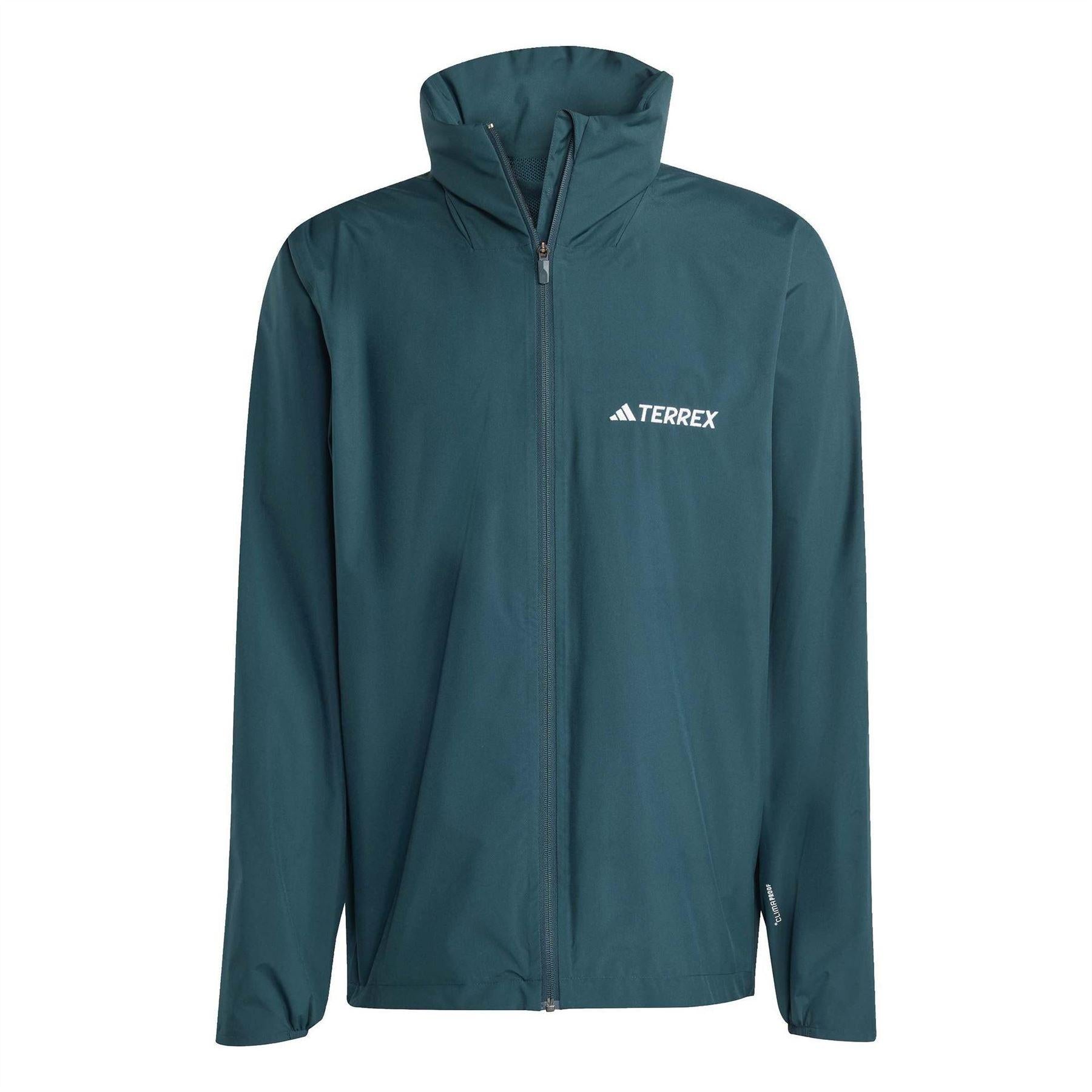 Aurora Green-Ivy Green - Front - Adidas Mens Multi Essentials 2 Layer Jacket