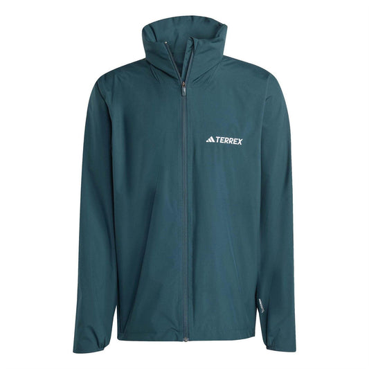 Aurora Green-Ivy Green - Front - Adidas Mens Multi Essentials 2 Layer Jacket