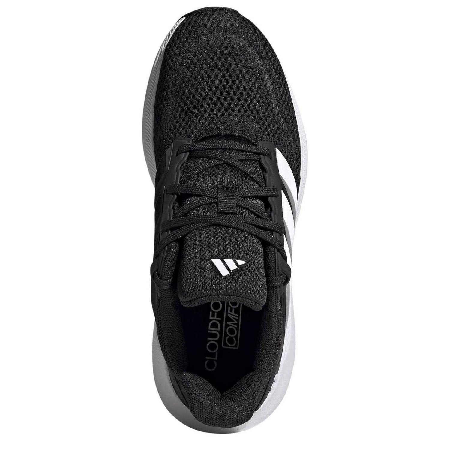 Black-White - Side - Adidas Womens-Ladies Low Cut Trainers
