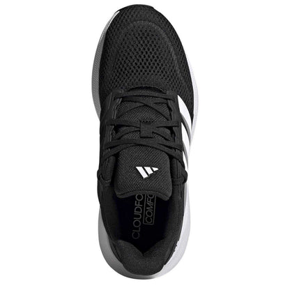 Black-White - Side - Adidas Womens-Ladies Low Cut Trainers