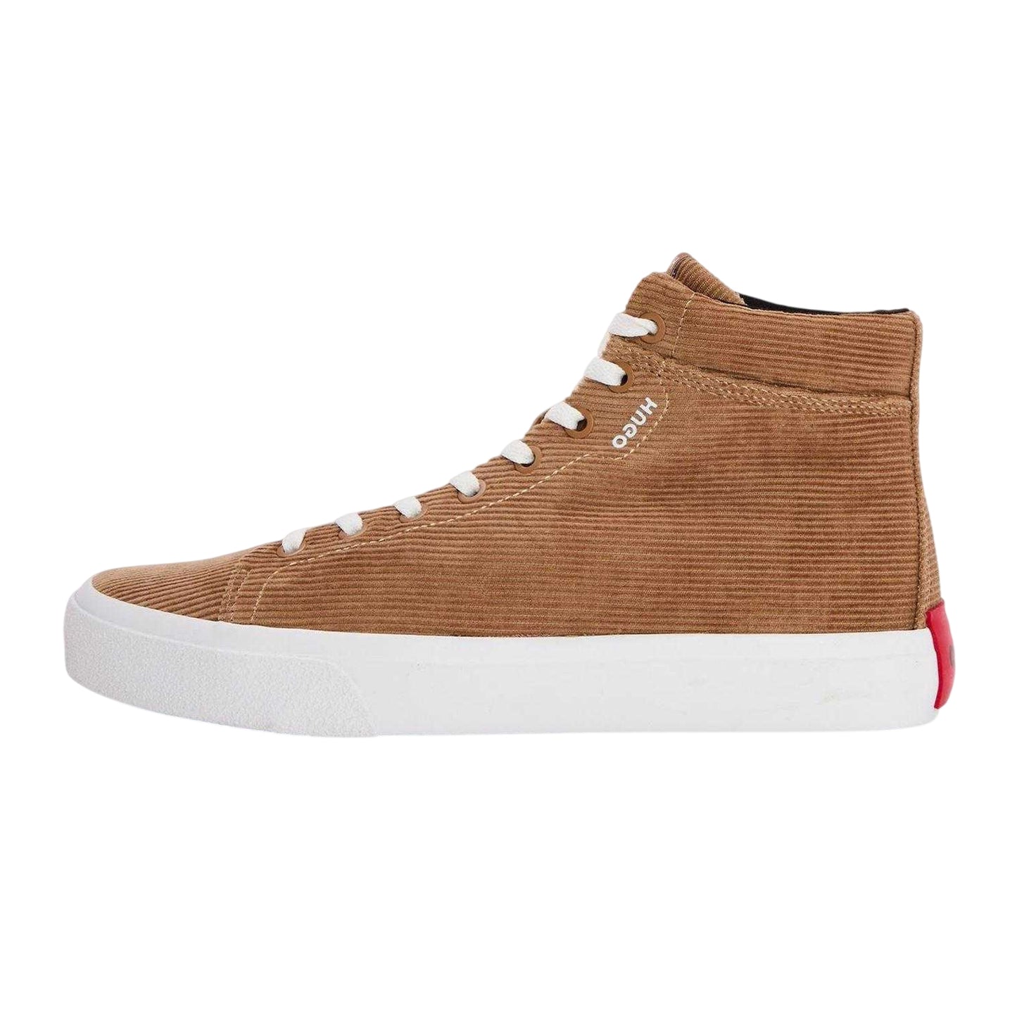 Pastel Cocoa Brown - Back - Hugo Mens Dyer Hito Corduroy Low Trainers
