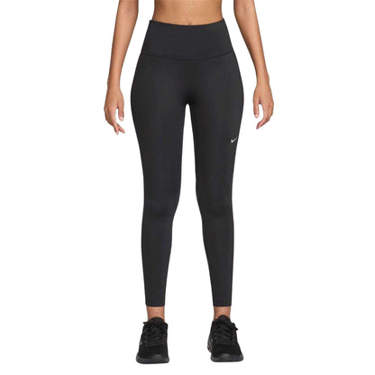 Black-Silver - Front - Nike Womens-Ladies T Flash Running Tights