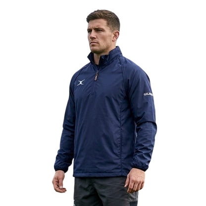 Navy - Side - Gilbert Mens Tornado Half Zip Track Top