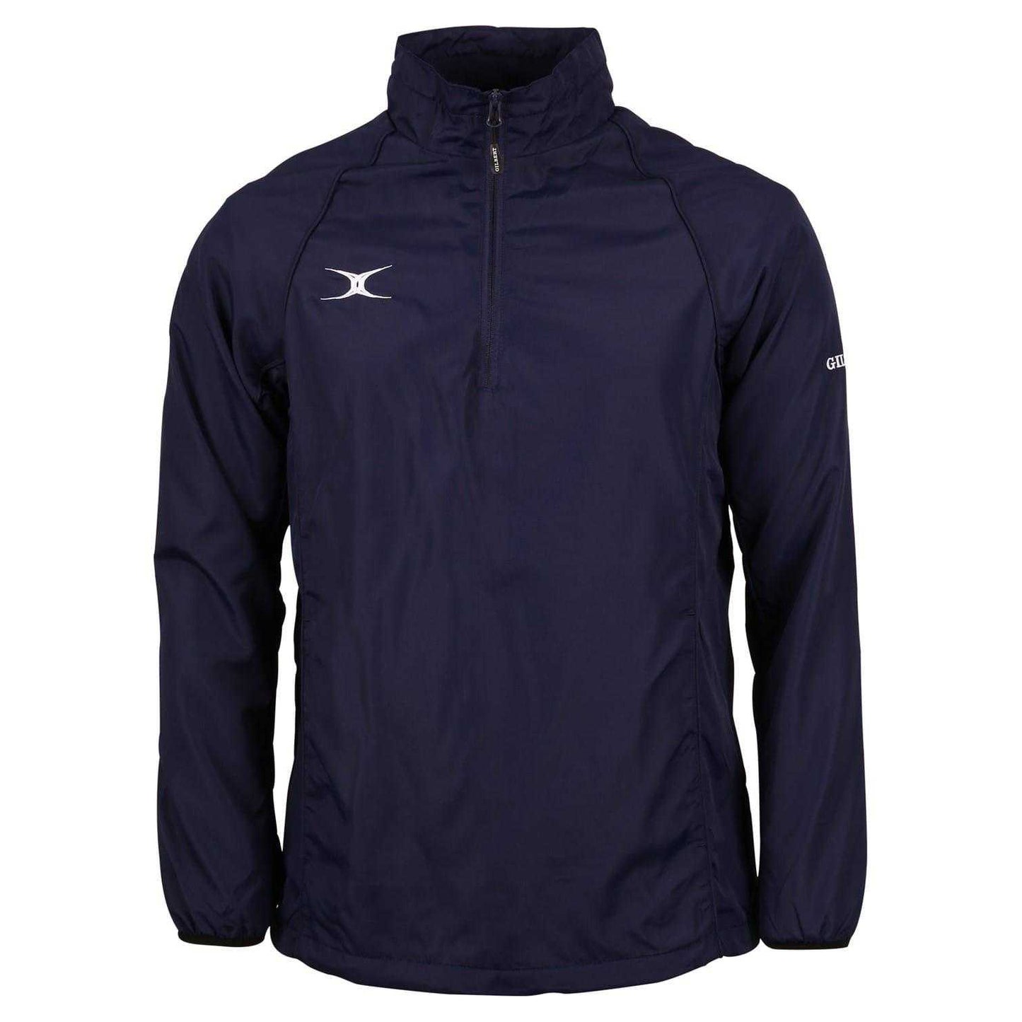 Navy - Front - Gilbert Mens Tornado Half Zip Track Top