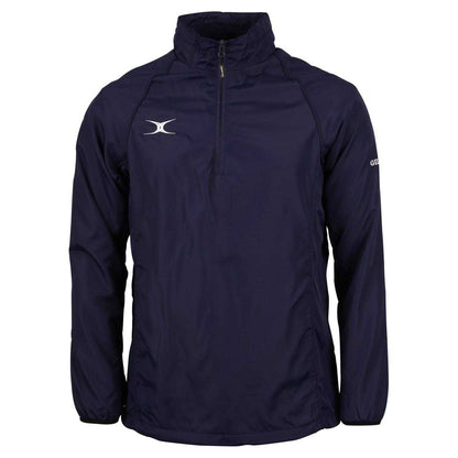 Navy - Front - Gilbert Mens Tornado Half Zip Track Top