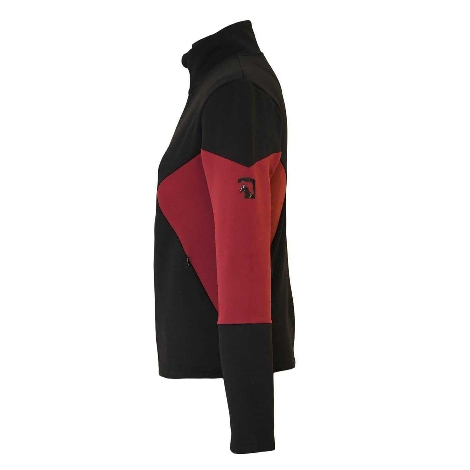 Black-Red - Back - Requisite Womens-Ladies Two Tone Long-Sleeved Fleece Jacket