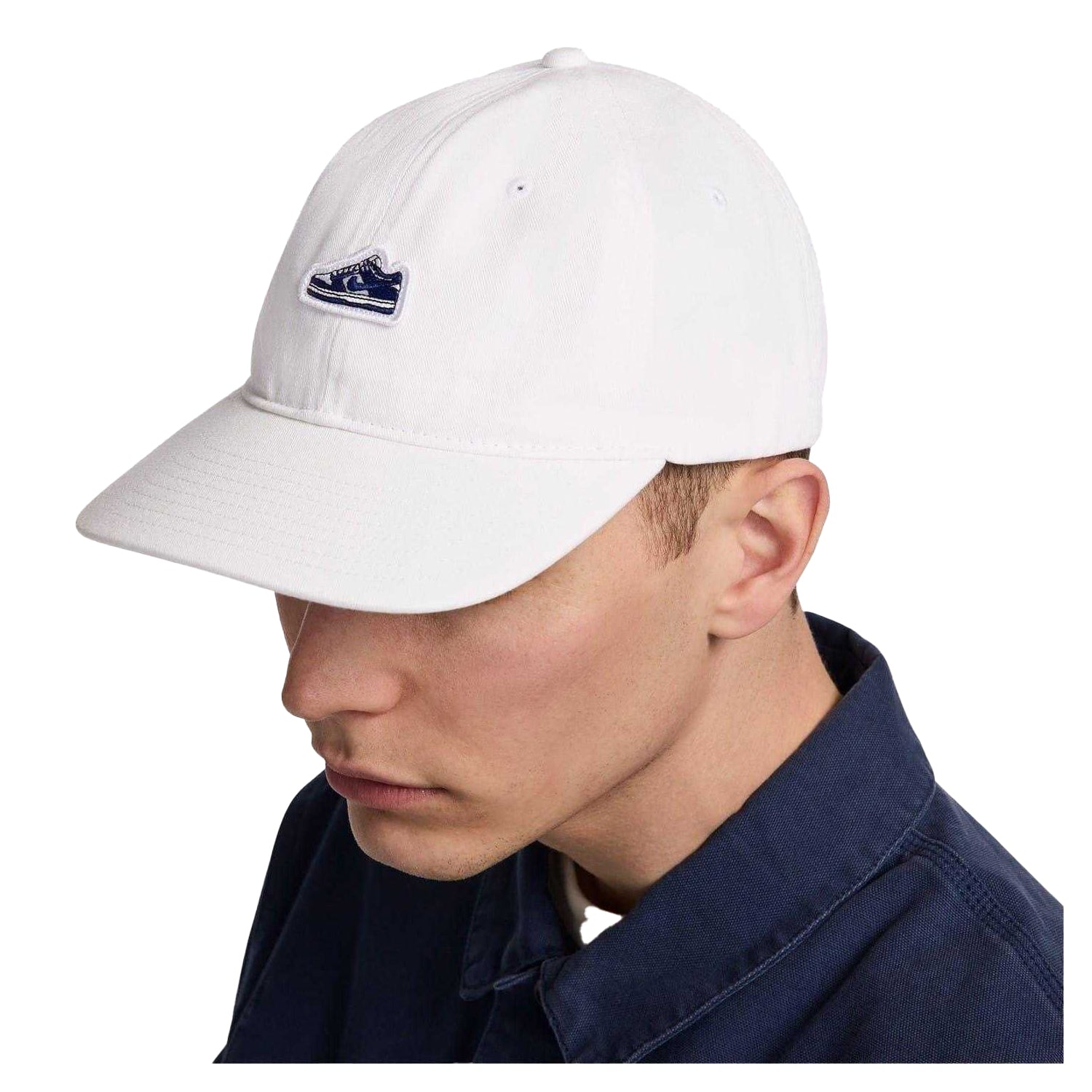 White - Side - Nike Unisex Adult Dunk Embroidered Patch Baseball Cap