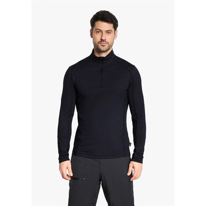 Black - Side - Ziener Mens Jelano Quarter Zip Fleece Top