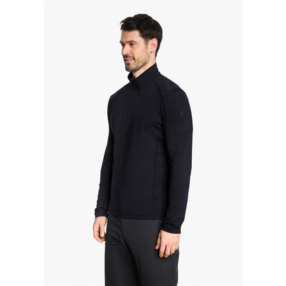 Black - Lifestyle - Ziener Mens Jelano Quarter Zip Fleece Top