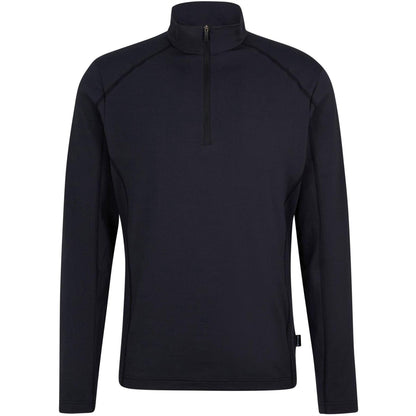 Black - Front - Ziener Mens Jelano Quarter Zip Fleece Top