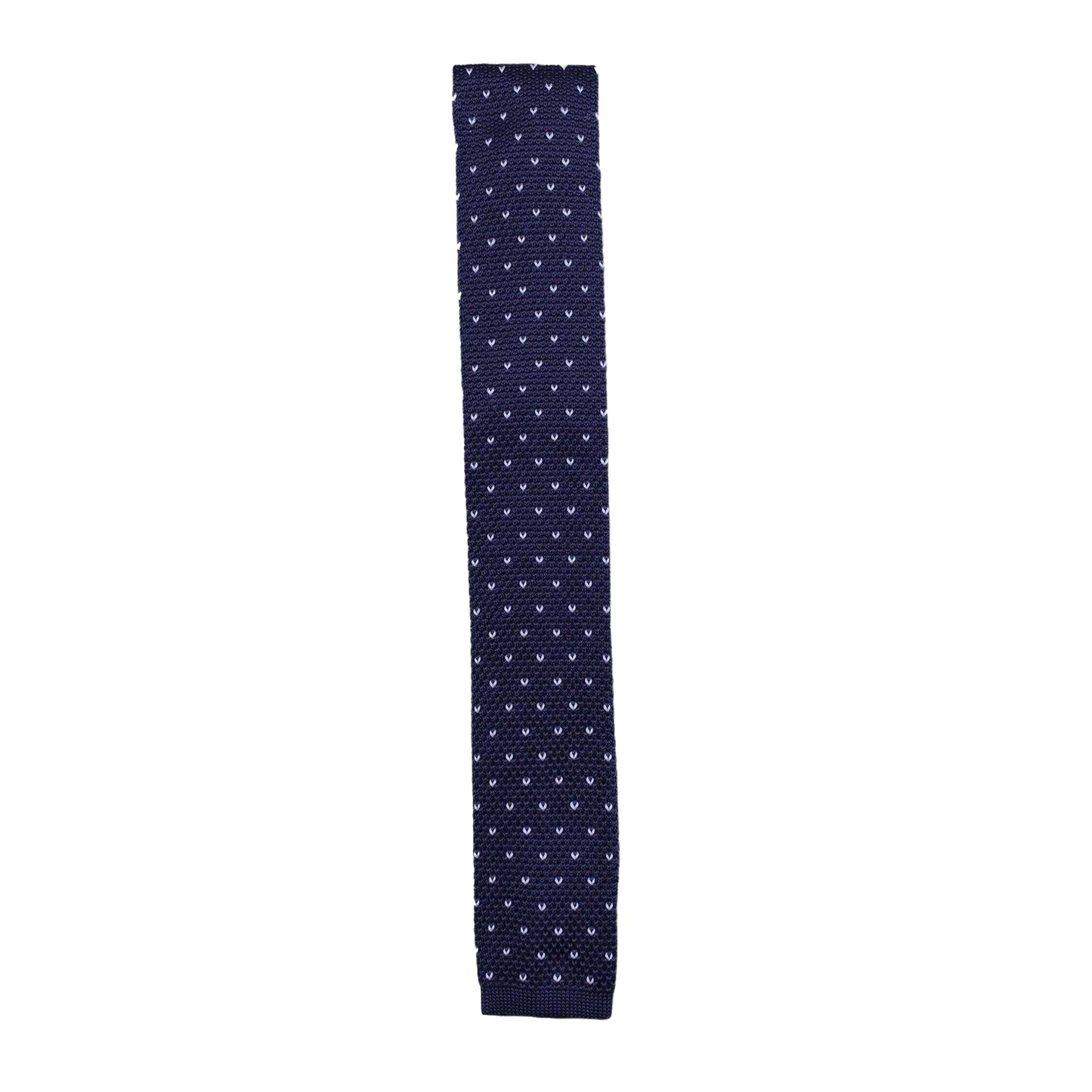 Navy - Front - Twisted Tailor Mens Spotted Knitted Tie