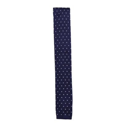 Navy - Front - Twisted Tailor Mens Spotted Knitted Tie