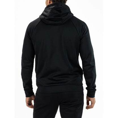 Black - Back - Sjeng Sports Mens Maxim Raglan Long-Sleeved Full Zip Hoodie