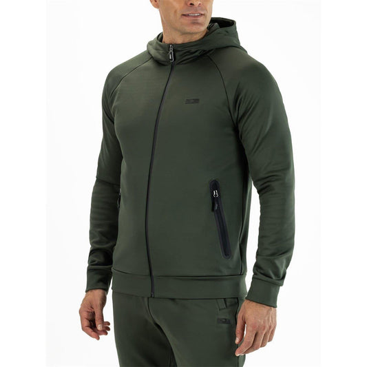 Camo Green - Front - Sjeng Sports Mens Maxim Raglan Long-Sleeved Full Zip Hoodie